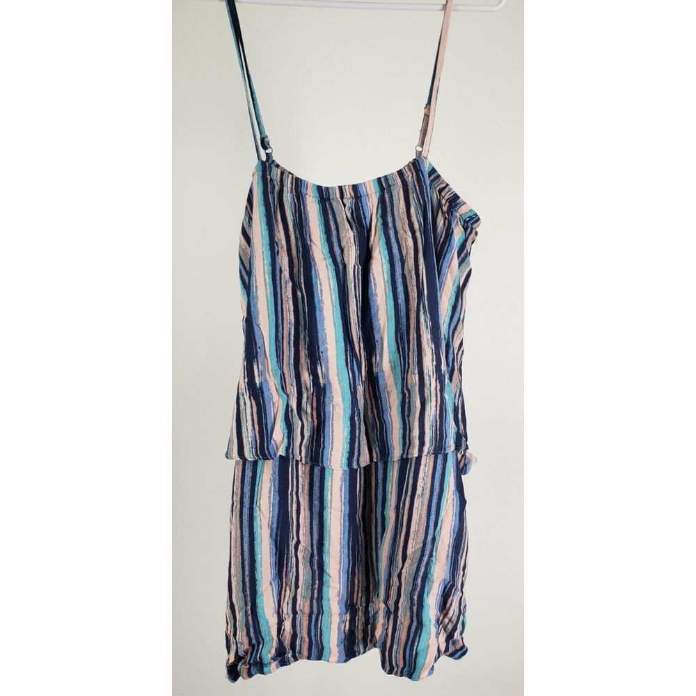Impeccable Pig By Anthropologie Crop Colorful Stripe Tank Top Cami Size L Blouse